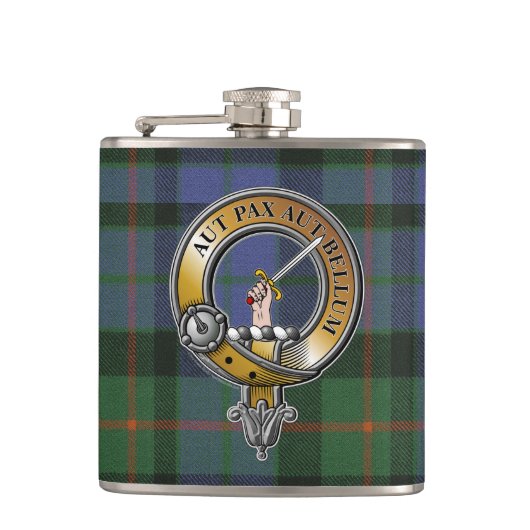 Gunn Tartan & Badge Heupfles (Voorkant)