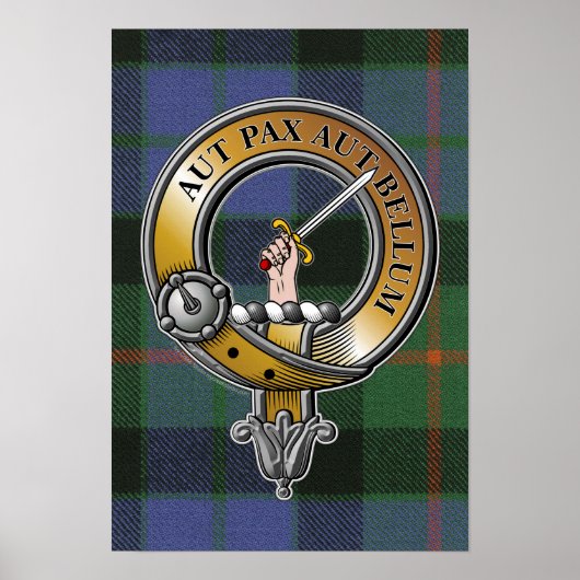 Gunn Tartan & Badge Poster (Voorkant)