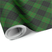 Gunn tartan green black plaid cadeaupapier (Rol Hoek)