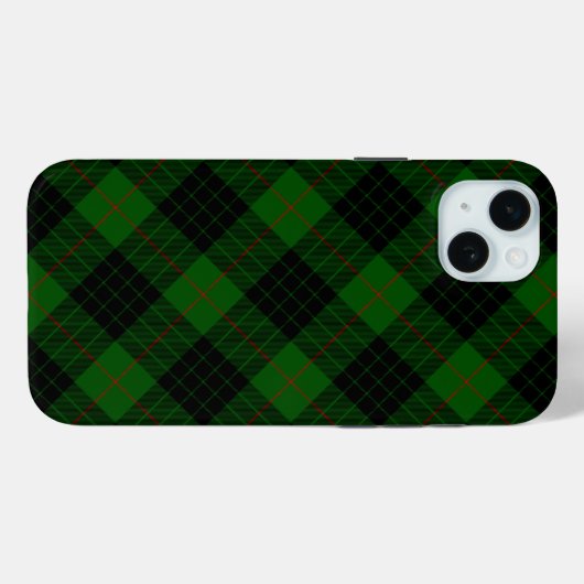 Gunn tartan green black plaid Case-Mate iPhone case (Achterkant (horizontaal))