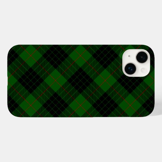 Gunn tartan green black plaid Case-Mate iPhone case (Achterkant (horizontaal))