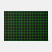 Gunn tartan green black plaid deurmat (Voorkant)