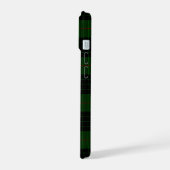 Gunn tartan green black plaid iPhone 15 case (Linkerkant)