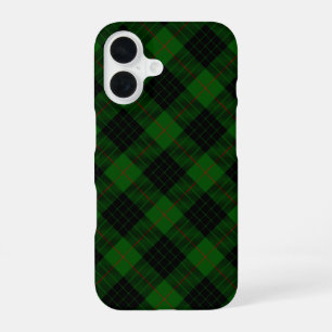 Gunn tartan green black plaid iPhone 16 hoesje
