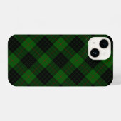 Gunn tartan green black plaid iPhone hoesje (Achterkant horizontaal)