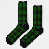 Gunn tartan green black plaid sokken (Links)