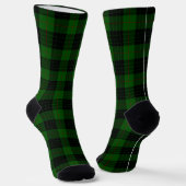 Gunn tartan green black plaid sokken (Gebogen)