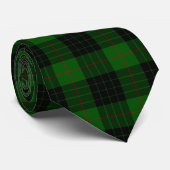 Gunn tartan green black plaid stropdas (Opgerold)