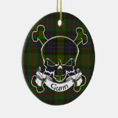 Gunn Tartan Skull Keramisch Ornament (Rechts)