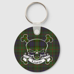 Gunn Tartan Skull Keyring Sleutelhanger