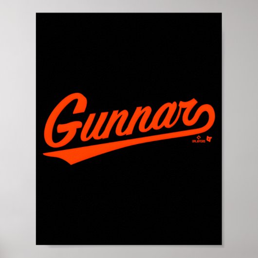 Gunnar Henderson Baltimore Text Baltimore Baseball Poster (Voorkant)