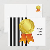 GUNNEN RIBBON Gold I + uw ruggengraat. en tekst Briefkaart (Voorkant / Achterkant)