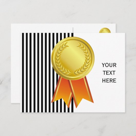 GUNNEN RIBBON Gold I + uw ruggengraat. en tekst Briefkaart (Voorkant / Achterkant)