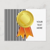 GUNNEN RIBBON Gold I + uw ruggengraat. en tekst Briefkaart (Voorkant)