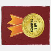 GUNNEN RIBBON Gold I + uw ruggengraat. en tekst Fleece Deken (Voorkant (Horizontaal))