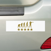 gunner evolutie 5 sterren bumpersticker (Op auto)