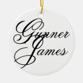 Gunner James Keramisch Ornament (Voorkant)