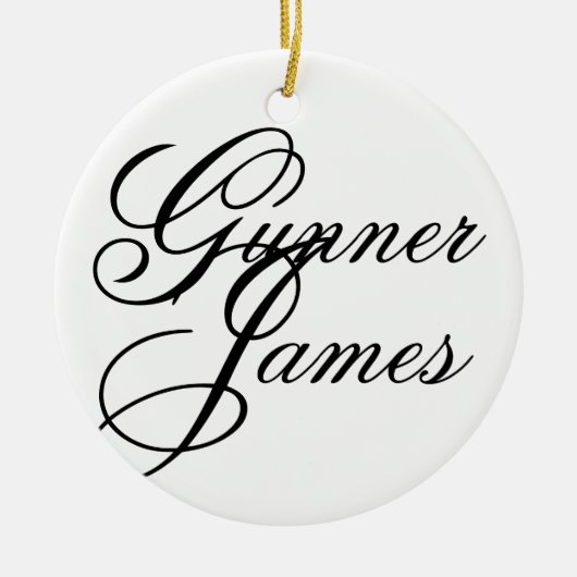 Gunner James Keramisch Ornament (Voorkant)