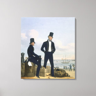 Gunners, Boatswains en Carpenters, bord 11 van Canvas Afdruk