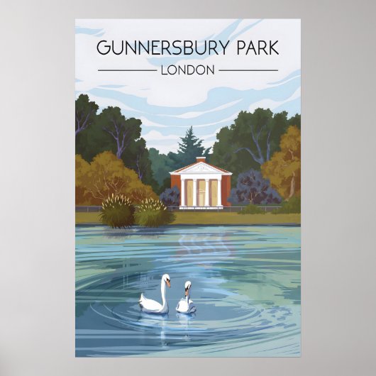 Gunnersbury Park Londen Reisposter Poster (Voorkant)