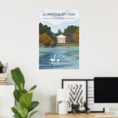 Gunnersbury Park Londen Reisposter Poster (Thuiskantoor)