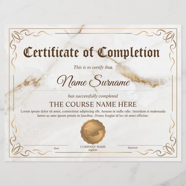 Gunningscursus Diploma Certificate of Completion (Voorkant)