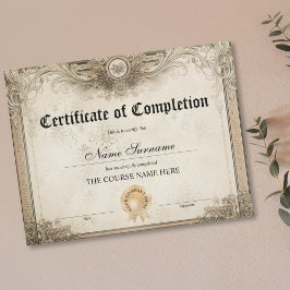 Gunningscursus Diploma Certificate of Completion