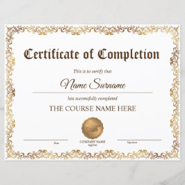 Gunningscursus Diploma Certificate of Completion