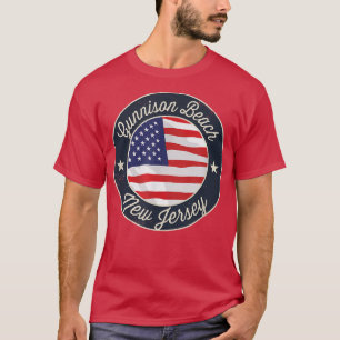 Gunnison Beach - Patriotisch New Jersey Souvenir T T-shirt