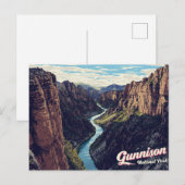 Gunnison Black Canyon River Art Briefkaart (Voorkant / Achterkant)