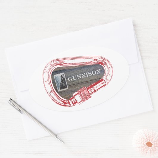 Gunnison clibing Carabiner Ovale Sticker (Envelop)