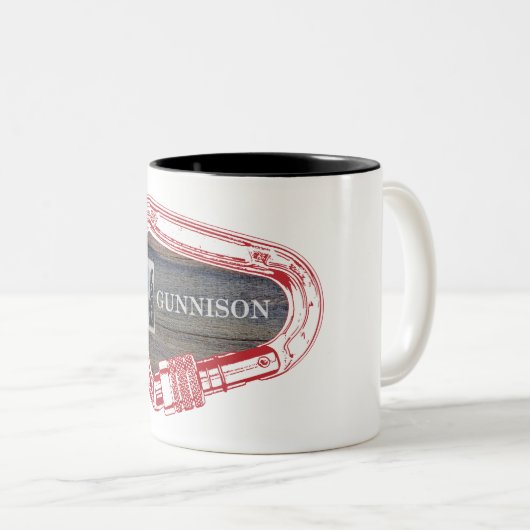 Gunnison clibing Carabiner Tweekleurige Koffiemok (Voorkant rechts)