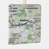 Gunnison CO-kaart Keramisch Ornament (Rechts)