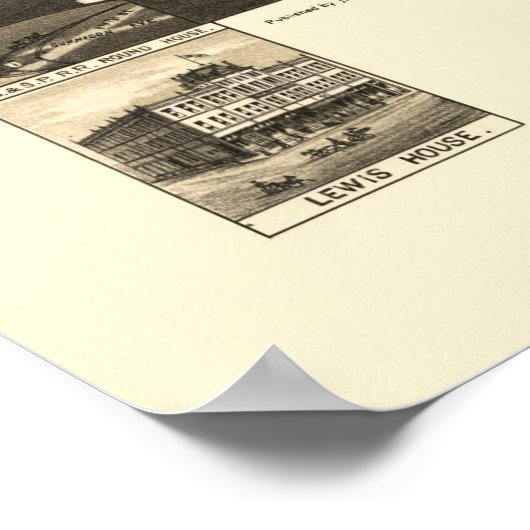 Gunnison, CO Panoramic Map - 1882 Poster (Hoek)