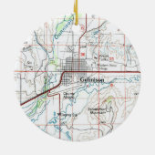 Gunnison CO Topo Map Keramisch Ornament (Achterkant)