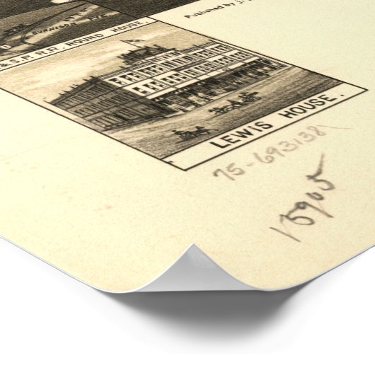 Gunnison Colorado 1882 Panorama Poster (Hoek)