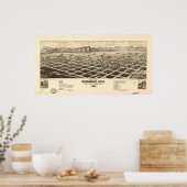 Gunnison Colorado 1882 Panorama Poster (Keuken)