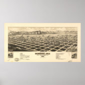 Gunnison Colorado 1882 Panorama Poster (Voorkant)