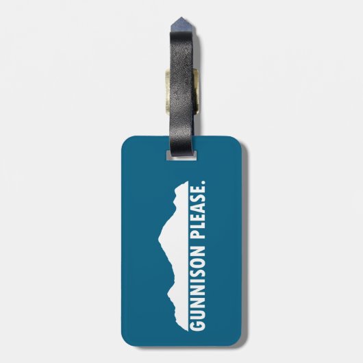 Gunnison Colorado alstublieft Bagagelabel (Achterkant verticaal)