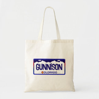 Gunnison Colorado blauw licentie bord canvas tas