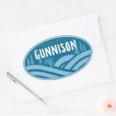 Gunnison Colorado buitenshuis Ovale Sticker (Envelop)