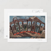 Gunnison, Colorado - grote lettertjes Briefkaart (Voorkant / Achterkant)