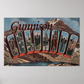 Gunnison, Colorado - grote lettertjes Poster (Voorkant)
