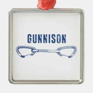 Gunnison Colorado Rock Climbing Quickdraw Metalen Ornament