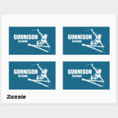 Gunnison Colorado Skier Rechthoekige Sticker (Vel)