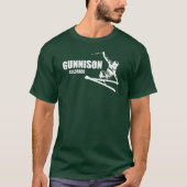 Gunnison Colorado Skier T-shirt (Voorkant)