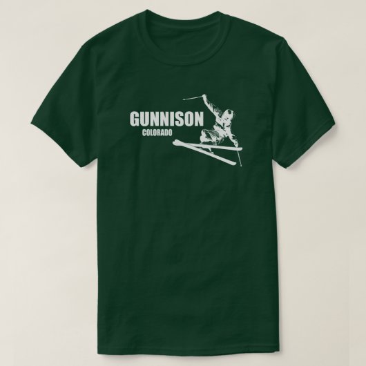 Gunnison Colorado Skiloper T-shirt (Design voorkant)
