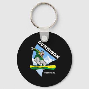 Gunnison Colorado Snowboarding Snowboarder Kinder  Sleutelhanger