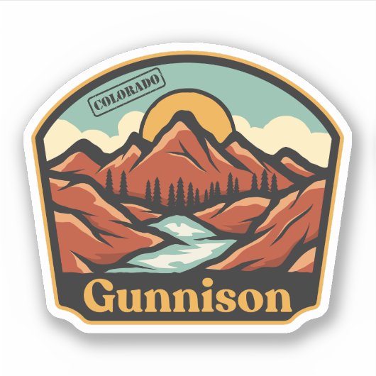 Gunnison, Colorado Sticker (Voorkant)