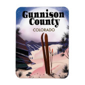 Gunnison county ski reisposter. magneet (Verticaal)